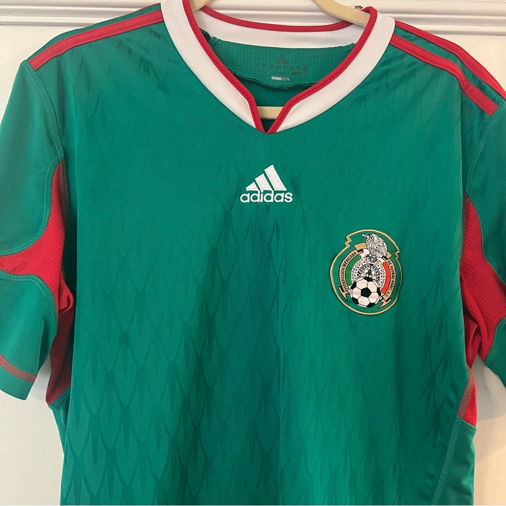 Adidas Mexico 2010 Home Jersey World Cup Special Edition Techfit Player Issued L - Picture 3 of 9